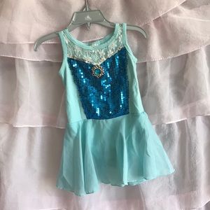 Elsa Frozen inspired ballet leotard